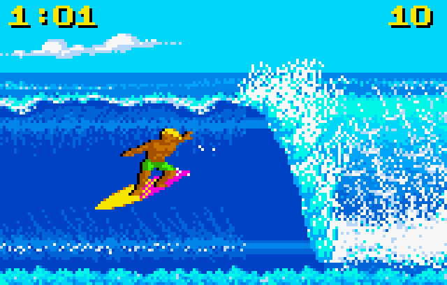 Un clásico. Surf en el California Games