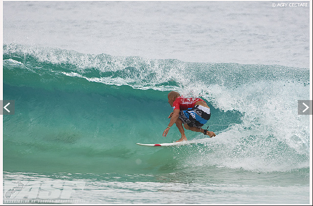 Slater, dominó la primera jornada del Quik Pro Gold Coast. Foto: Cestari/ASP